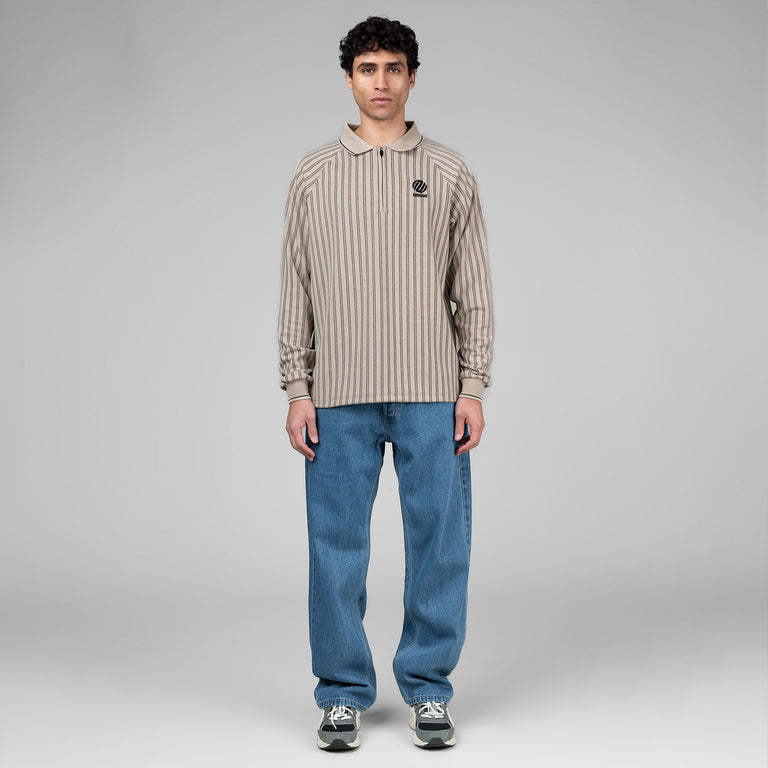 Metalwood Ribbed LS Polo