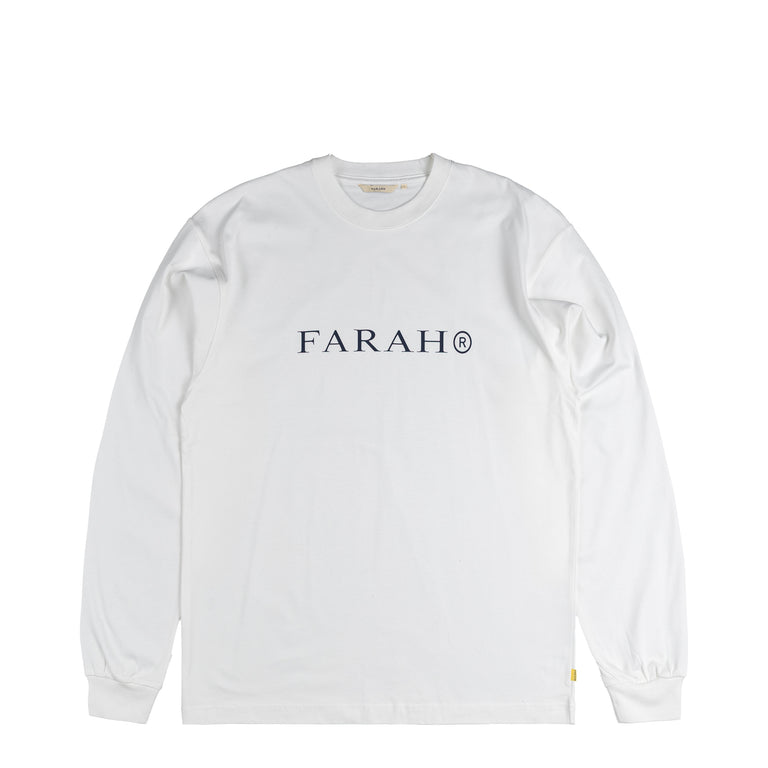 Farah Japan Printed Logo LS Tee OG Logo - XL / White