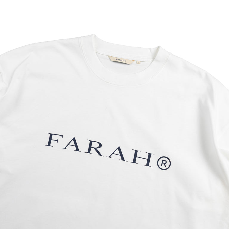 Farah Japan Printed Logo LS Tee OG Logo (White)
