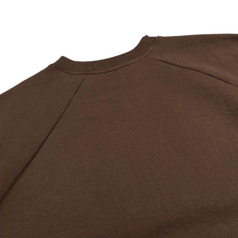 Farah Japan Embroidered Patch Logo Sweatshirt College Logo (Brown)