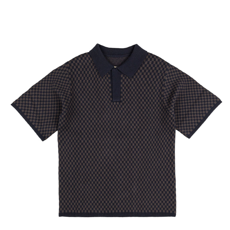 Asphaltgold Knitted Shirt - XXL / Blue/ Grey