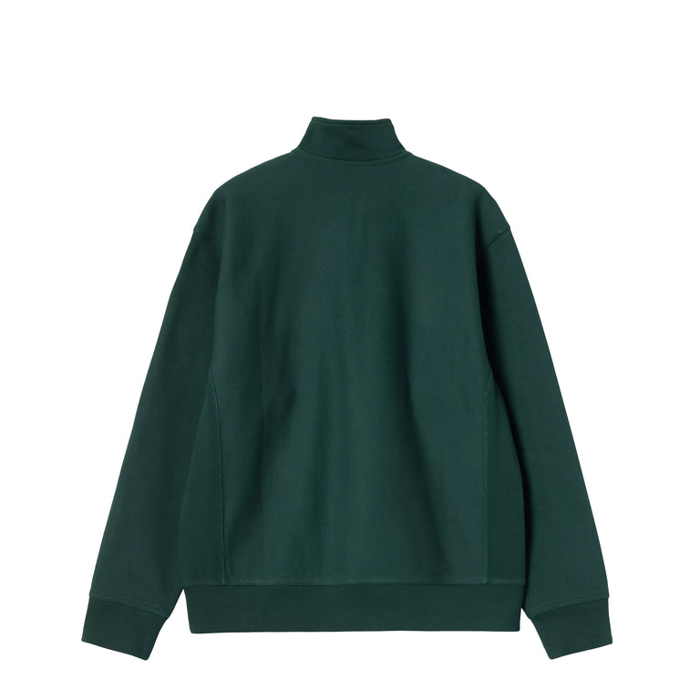 Carhartt WIP Half Zip American Script Sweat (Dark Fir)
