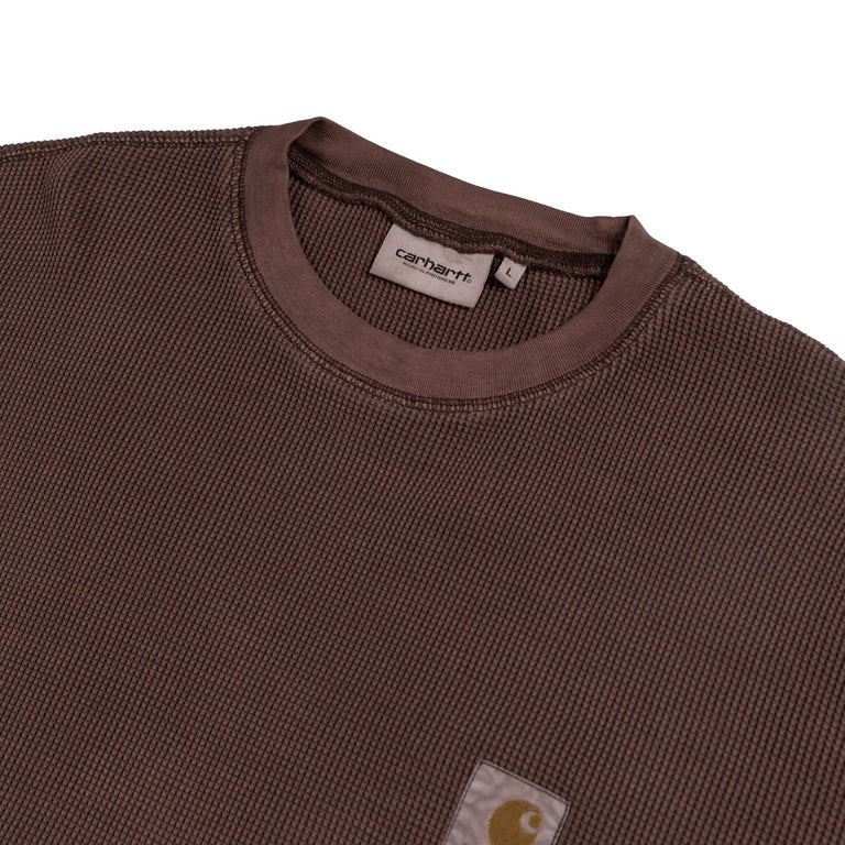 Carhartt WIP L/S Vista Waffle T-Shirt (Palisander Garment Dyed)