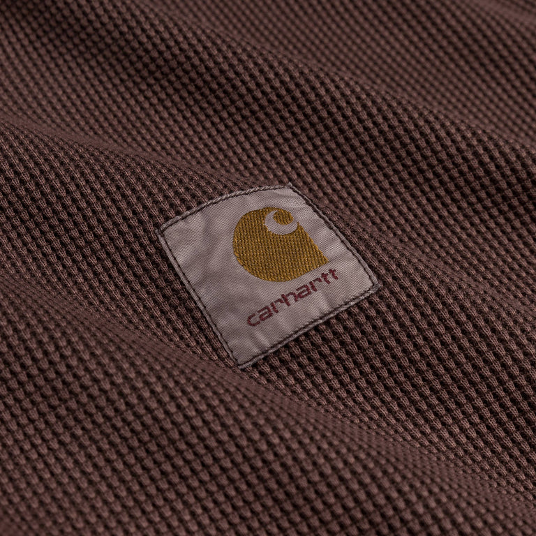 Carhartt WIP L/S Vista Waffle T-Shirt (Palisander Garment Dyed)