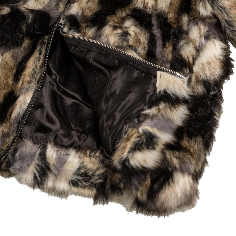 Patta Faux Fur Patchwork Jacket