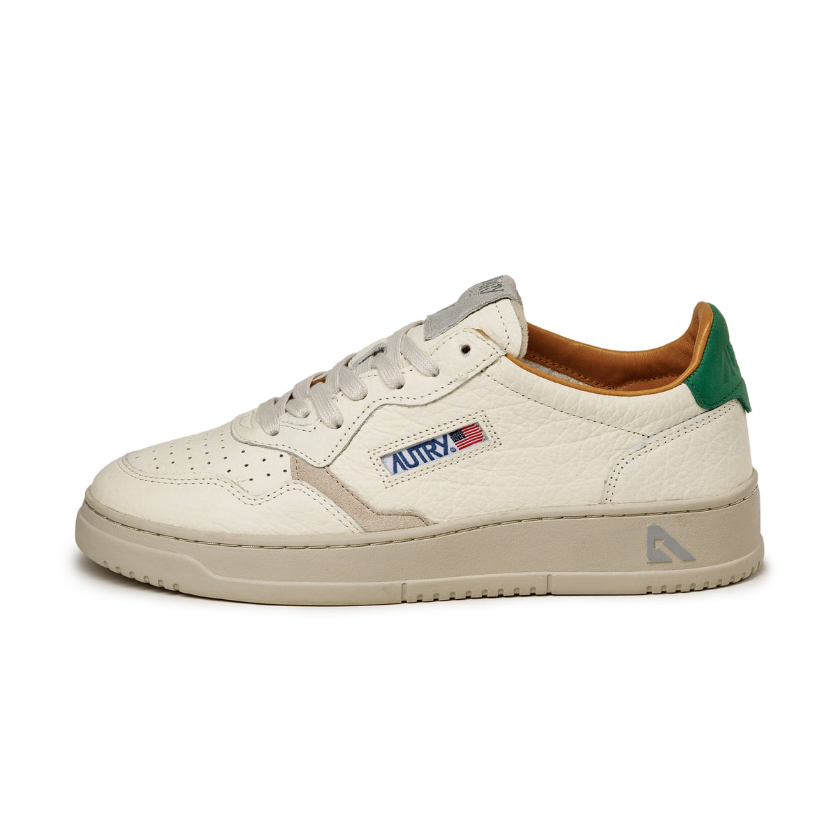 ☆AUTRY☆ Medalist sneakers in leather vapor AULWWB10 Autry Medalist Low Bicolor Sneakers In White And Vapor Leather