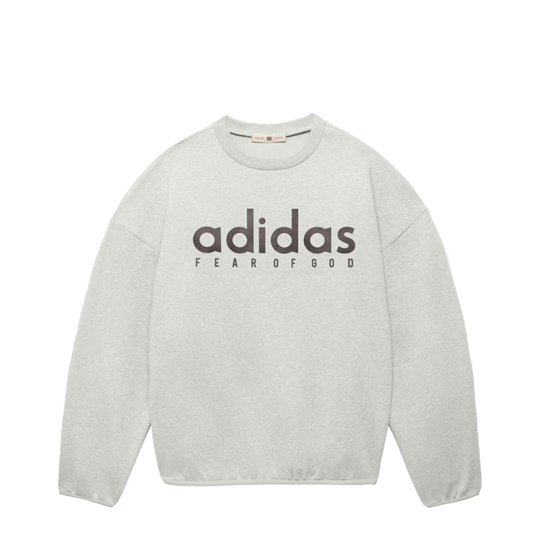 Adidas x Fear Of God Athletics Heather Fleece Crewneck (Medium Grey Heather)