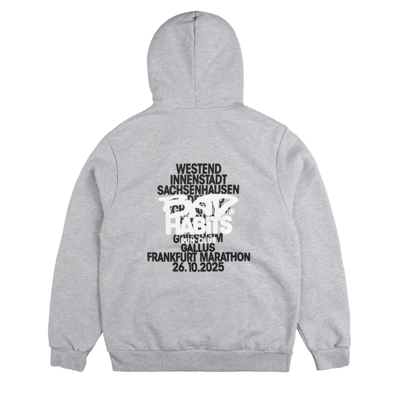 Bad Habits Frankfurt Marathon Hoodie - XXL / Grey