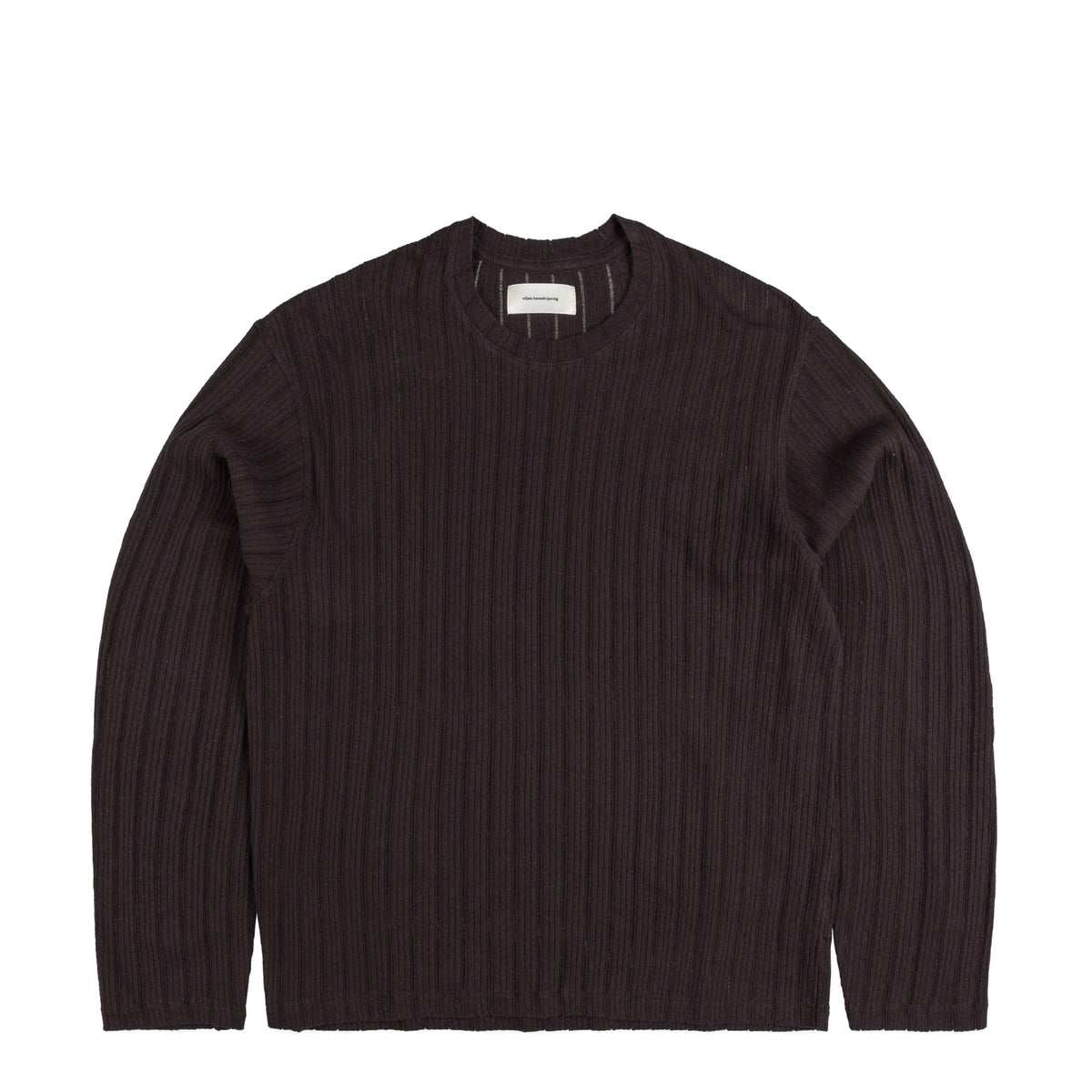 トップス mfpen LS ROUND NECK - BROWN RIB mfpen LS Round Neck in Brown Rib Curated at Jake and Jones