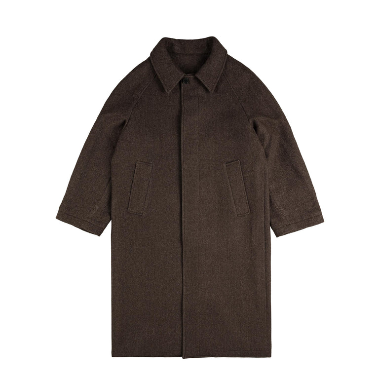 mfpen Installation Coat - L / Dark Grey Herringbone Recycled Wool
