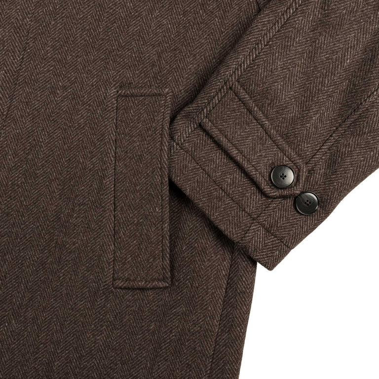 mfpen Installation Coat (Dark Grey Herringbone Recycled Wool)