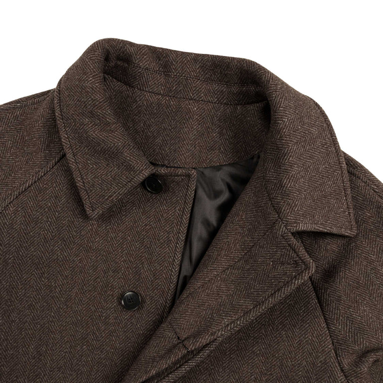 mfpen Installation Coat (Dark Grey Herringbone Recycled Wool)