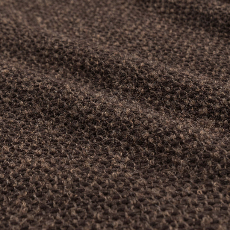 Our Legacy Shrunken Fullzip Polo (Brown Sparse Buckle Weave)