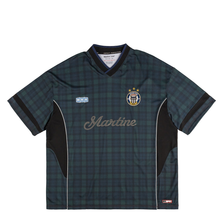 Martine Rose Checkered Football Shirt - S / Black Tartan