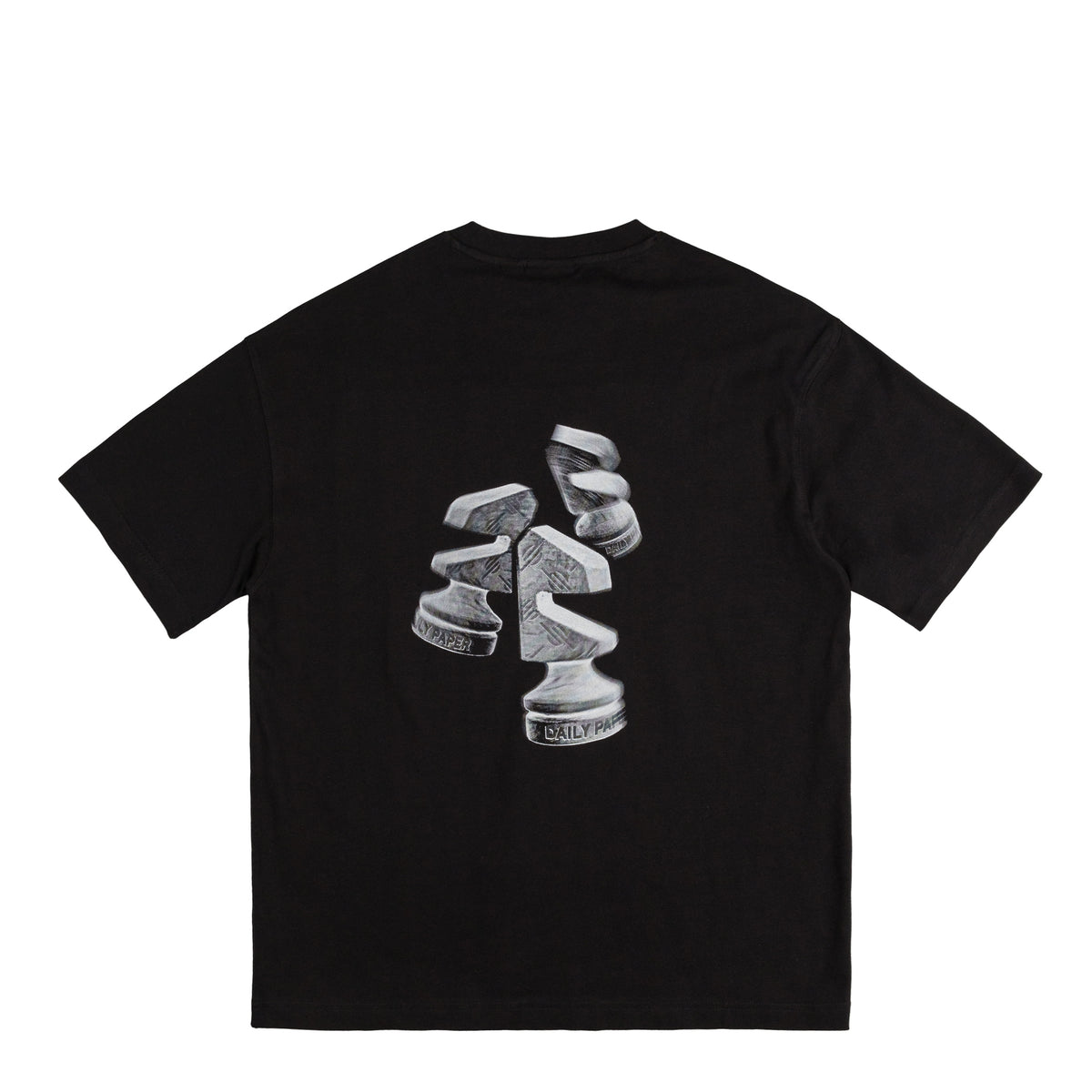 Tシャツ・カットソー DAILY PAPER Daily Paper Uomo T-shirts and Polos Black Daily Paper - Black Unit Fitted T-Shirt – Daily Paper US