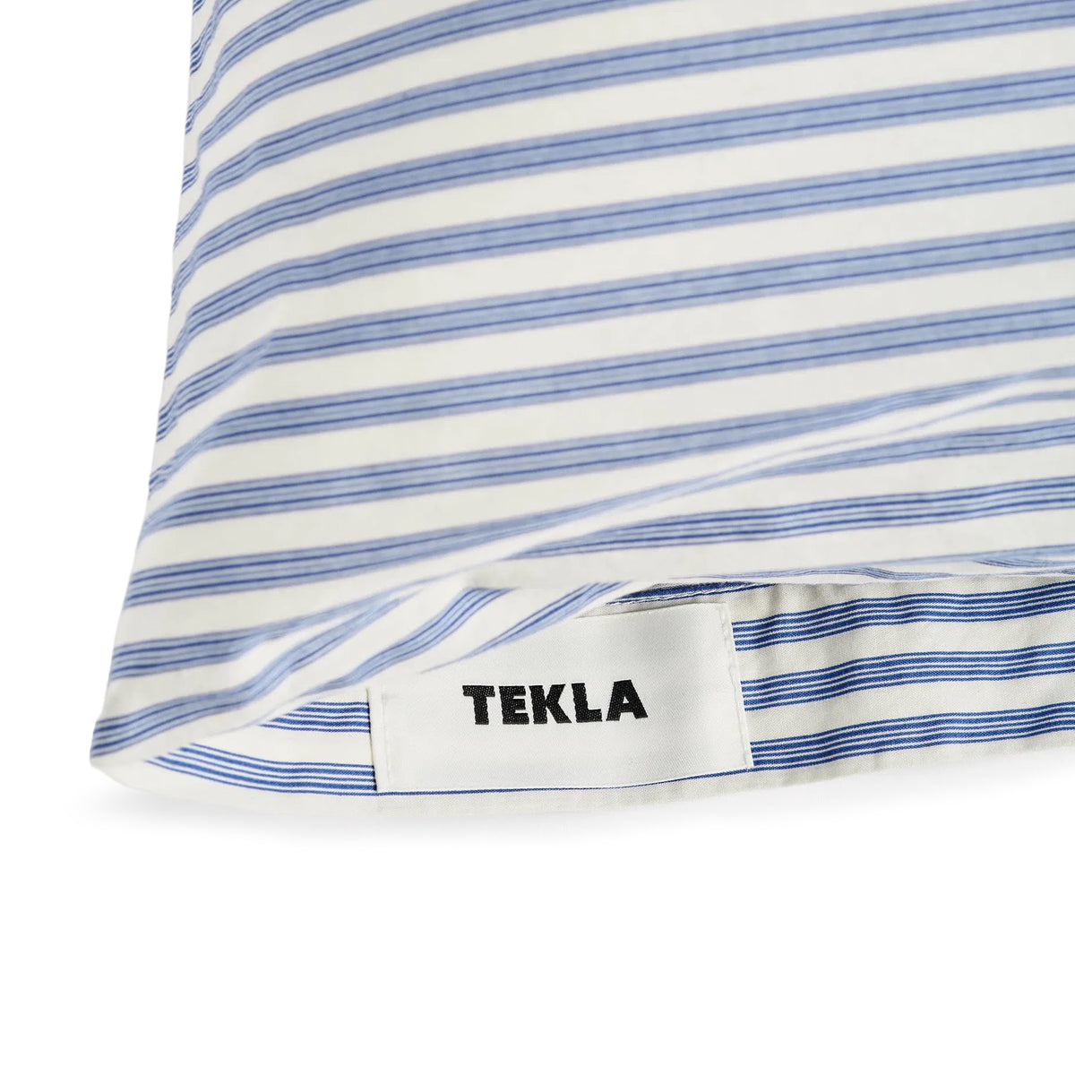 Stripes Blue  Sham Pillow TEKLA シーツ・カバー King Garçonne La – Stripes Blue Clear — Sham Pillow Percale シーツ・カバー