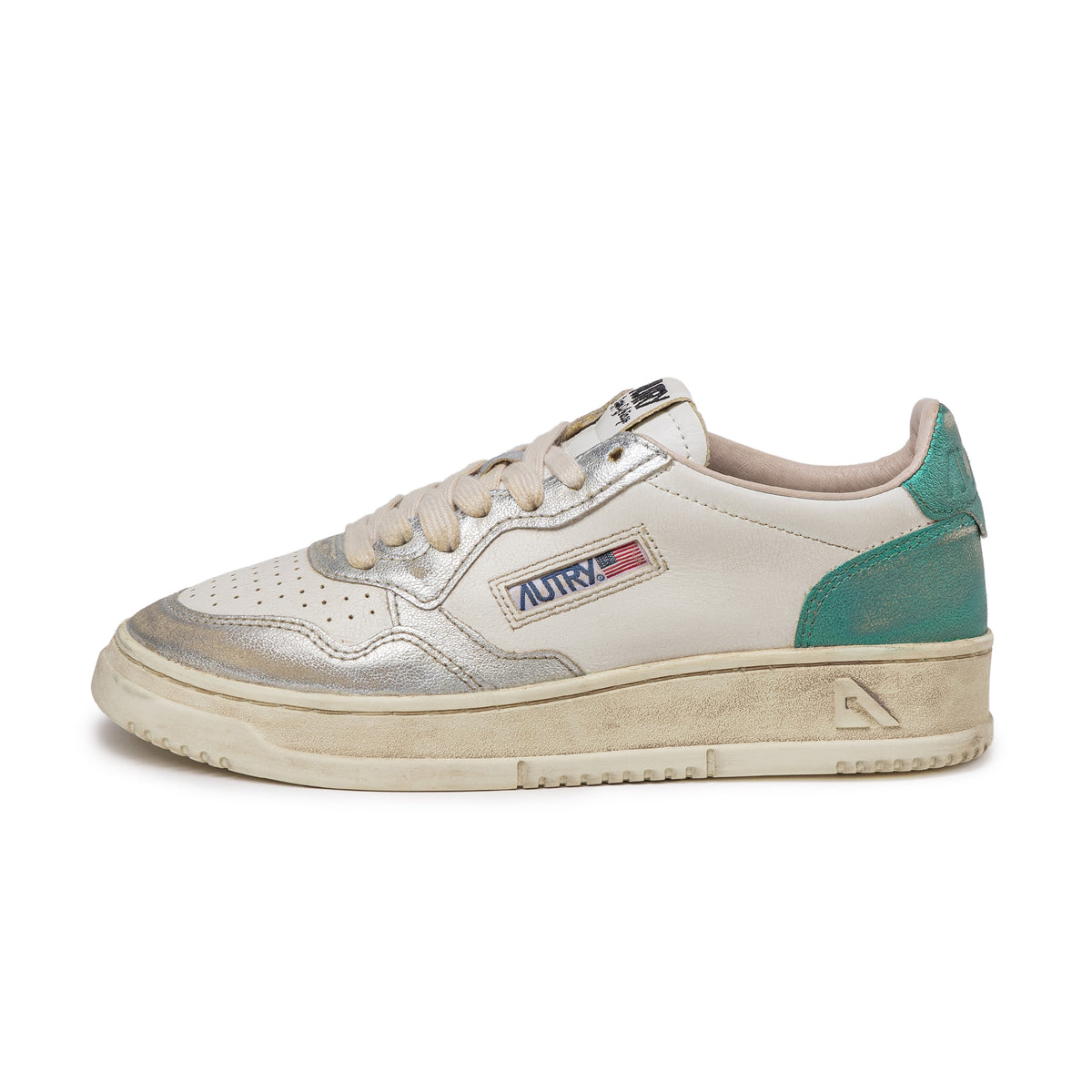 スニーカー AUTRY SS25 SUPER VINTAGE - Leather Sneakers (AVLM LS06) AUTRY Super Vintage distressed leather and suede sneakers