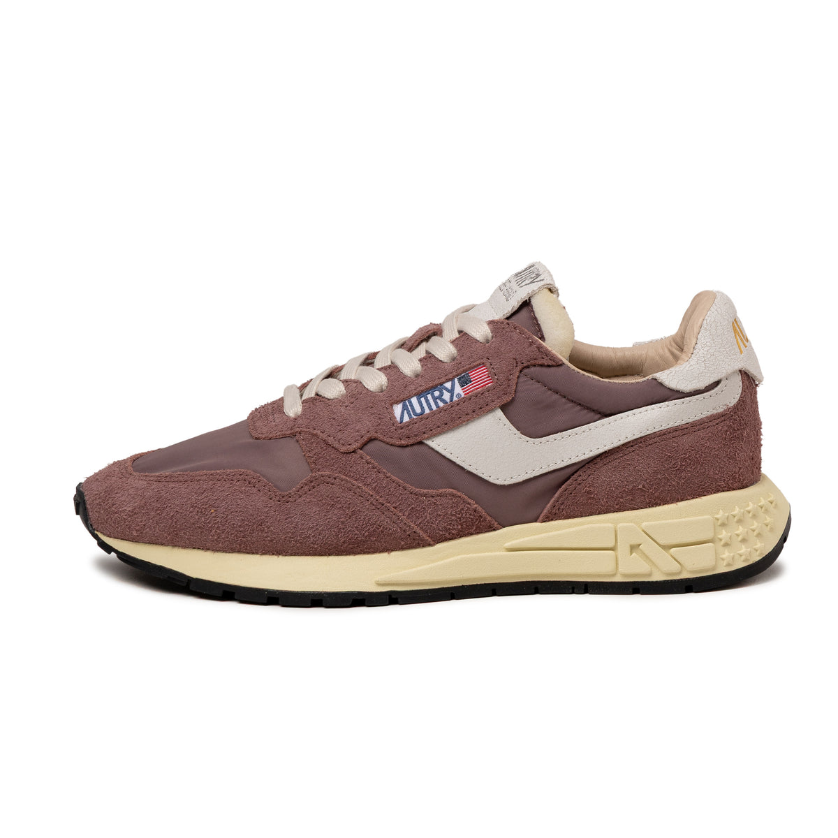 【AUTRY】REELWIND ナイロン レザー LOW スニーカー Autry Reelwind Low Sneakers In Black Nylon And Suede