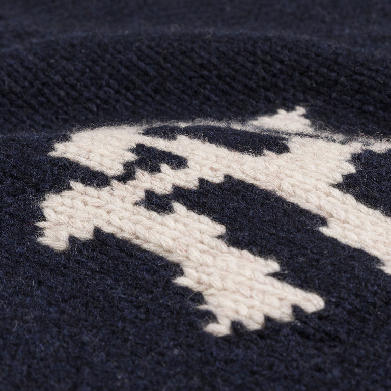 No Problemo NYP Varsity Zip Thru Knit (Navy)