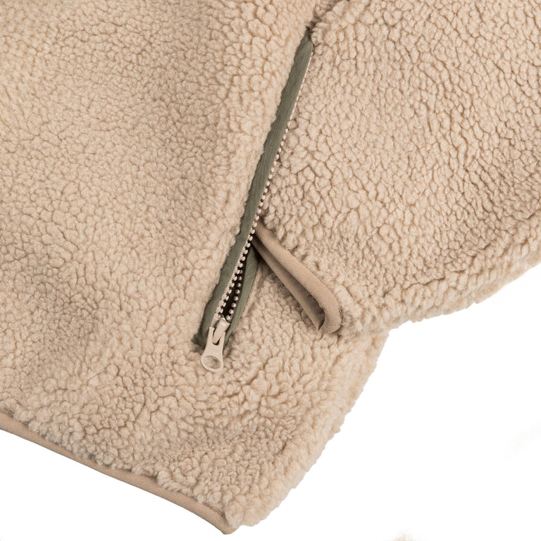 No Problemo Zip Through Fleece (Ecru)