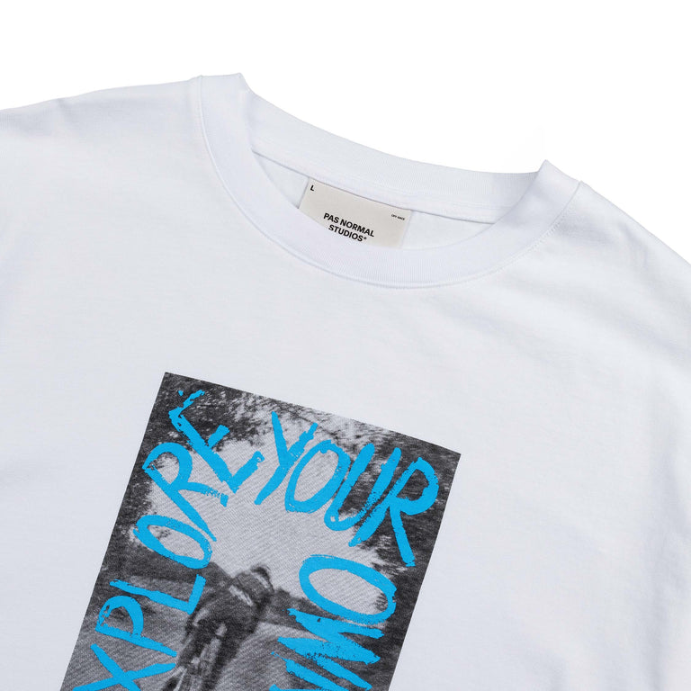 Pas Normal Studios Off-Race Graphic Long Sleeve T-Shirt (White)