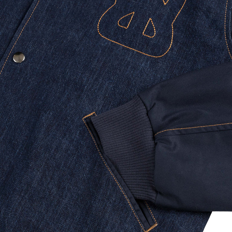 Wales Bonner Echo Denim Varsity Jacket