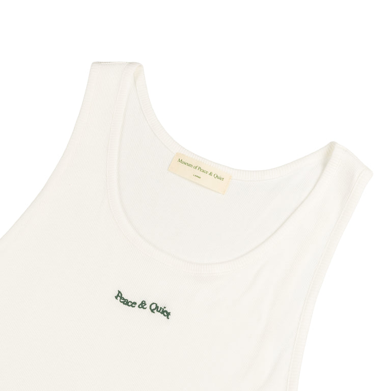 Museum of Peace & Quiet Wordmark Ribbed Tank Top