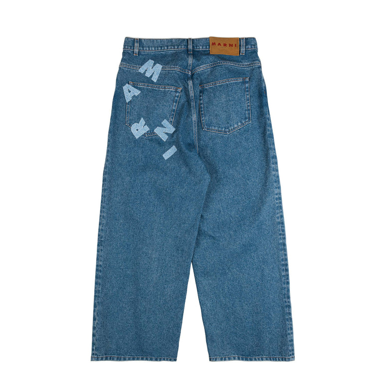 Marni Bleached Coated Denim (Ocean)