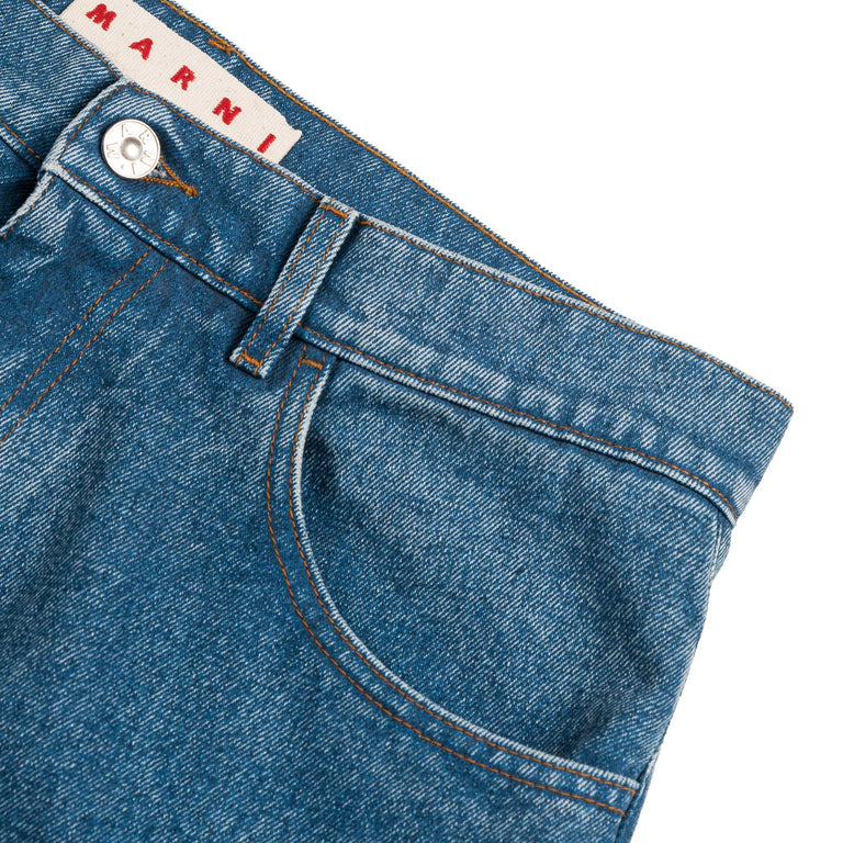 Marni Bleached Coated Denim (Ocean)