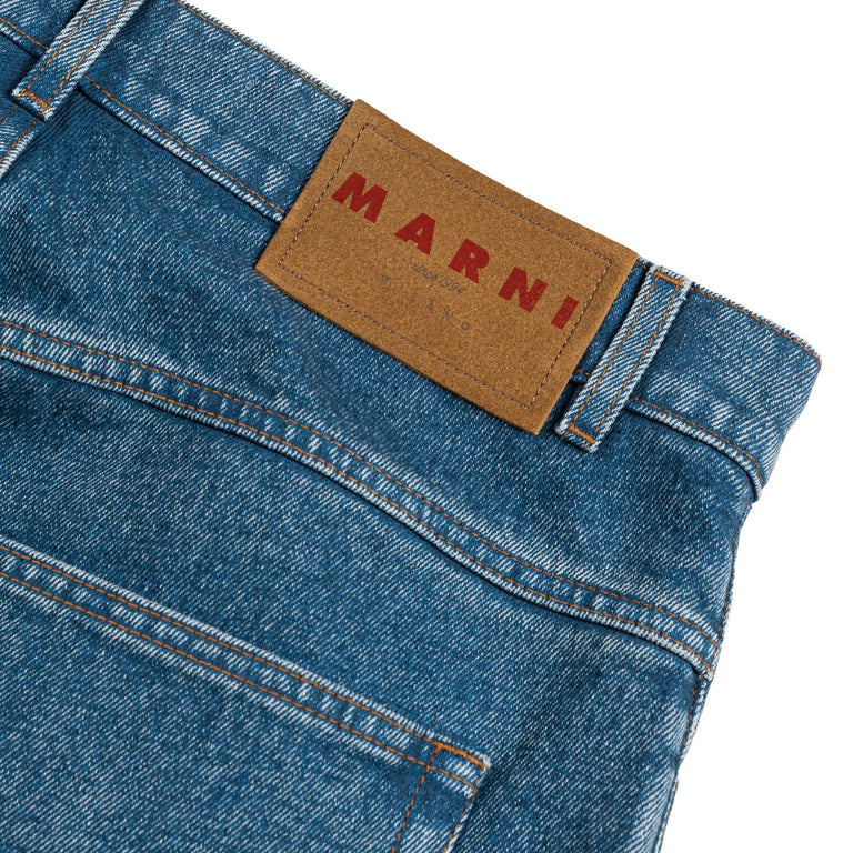 Marni Bleached Coated Denim (Ocean)