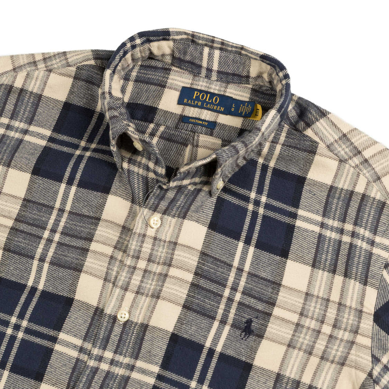 Polo Ralph Lauren Custom Fit Plaid Brushed Flannel Shirt