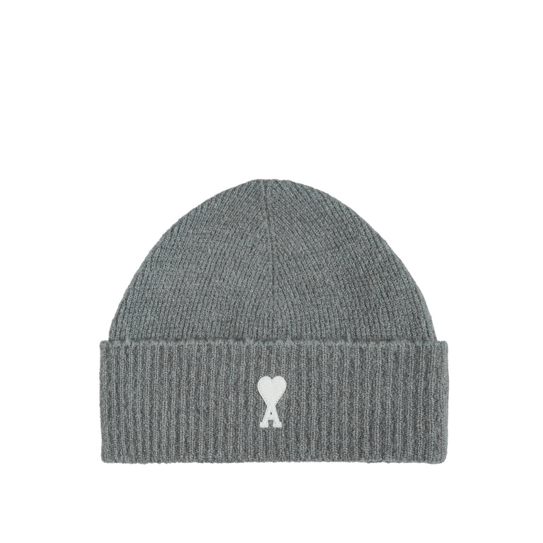 AMI Paris Striped Ami De Coeur Alpaca Beanie