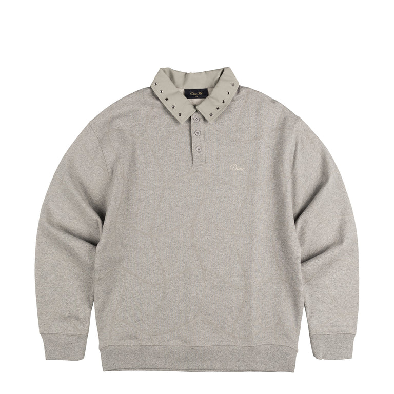 Dime Wave Rugby Sweatshirt - S / Heather Gray