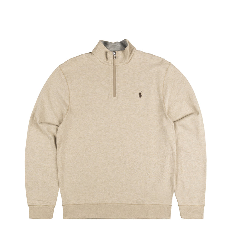 Polo Ralph Lauren Luxury Jersey Quarter-Zip Pullover - XXL / Expedition Dune Heather
