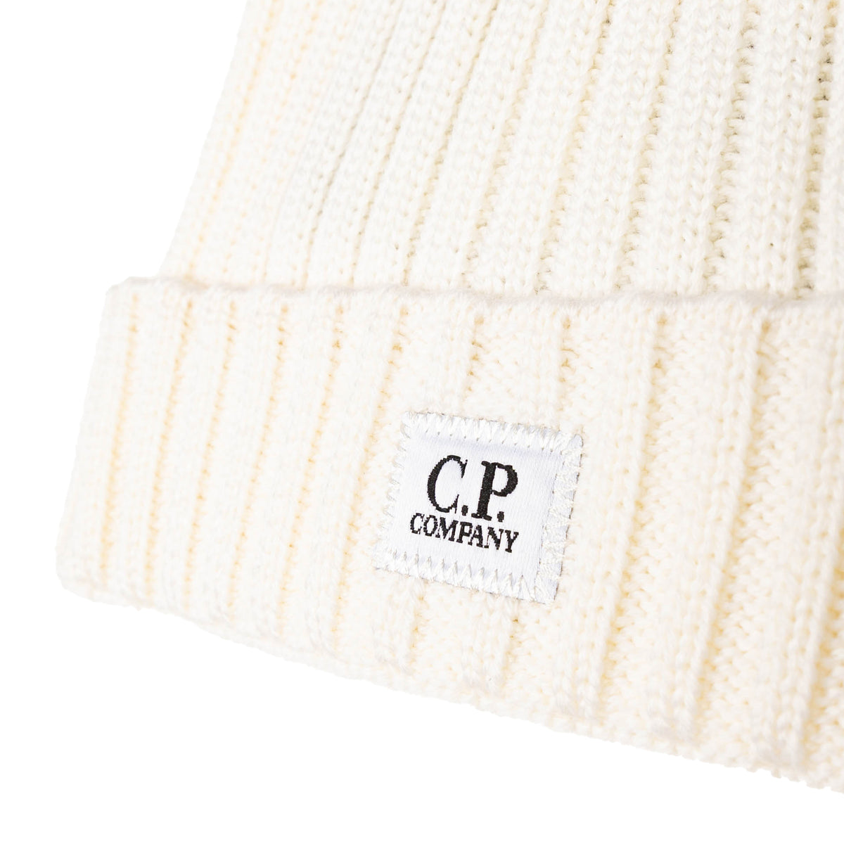 C.P. Company Extra Fine Merino Wool Knit Logo Beanie » bestel nu