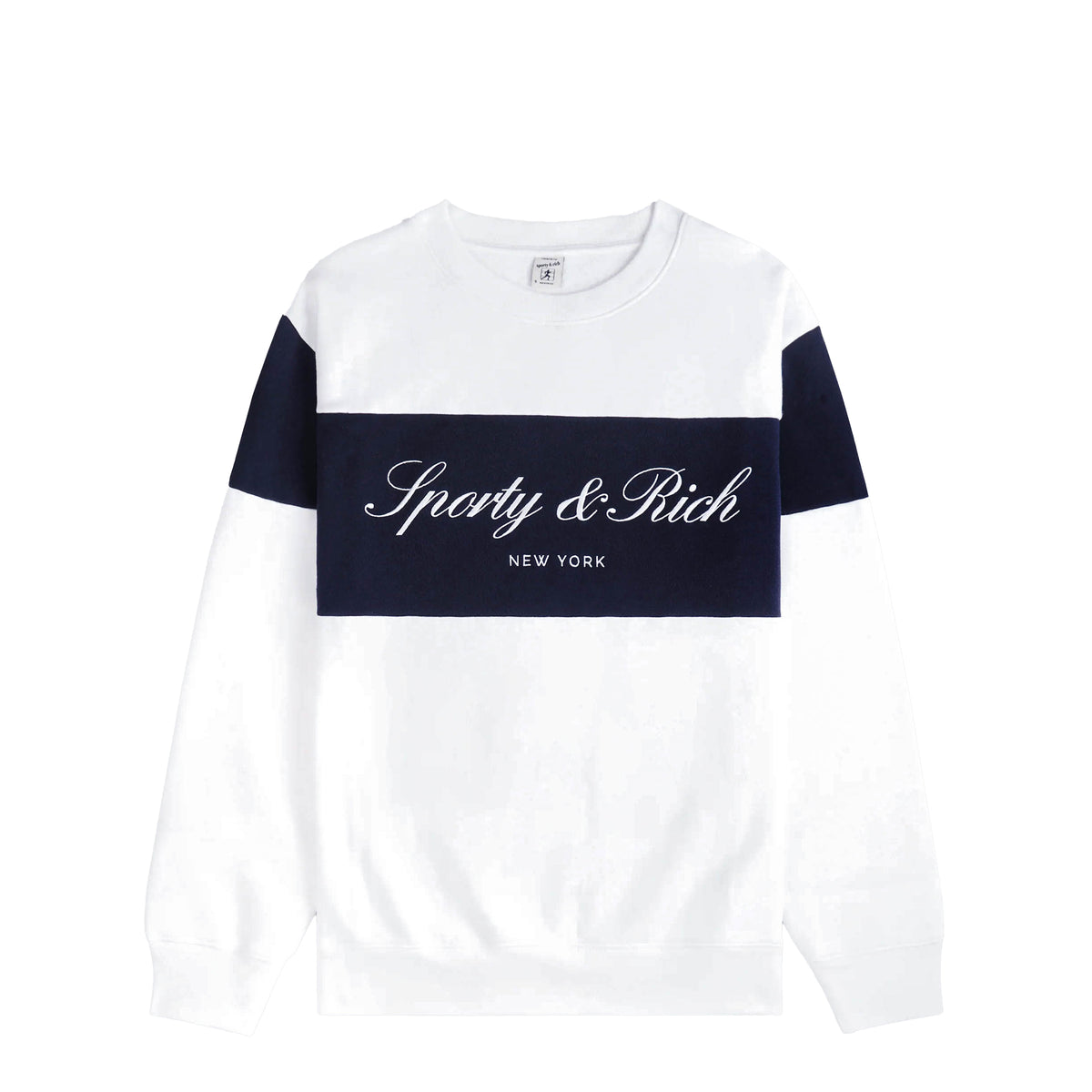 Sporty & Rich Signature Logo Block Crewneck | Apparel » Buy online 
