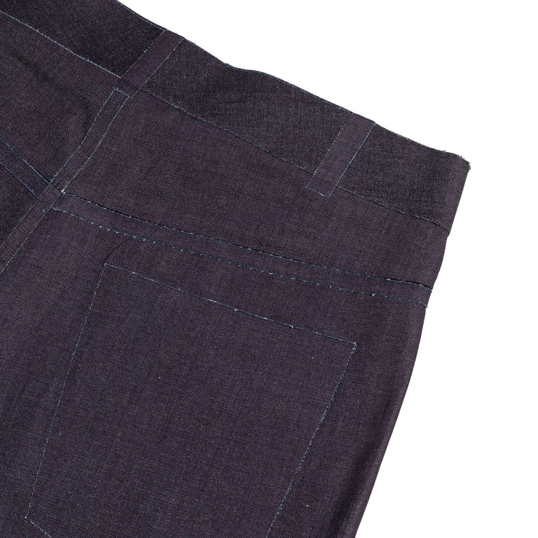 Marni Deep Blue Stretch Denim Trompe L'oeil Bermuda-Short