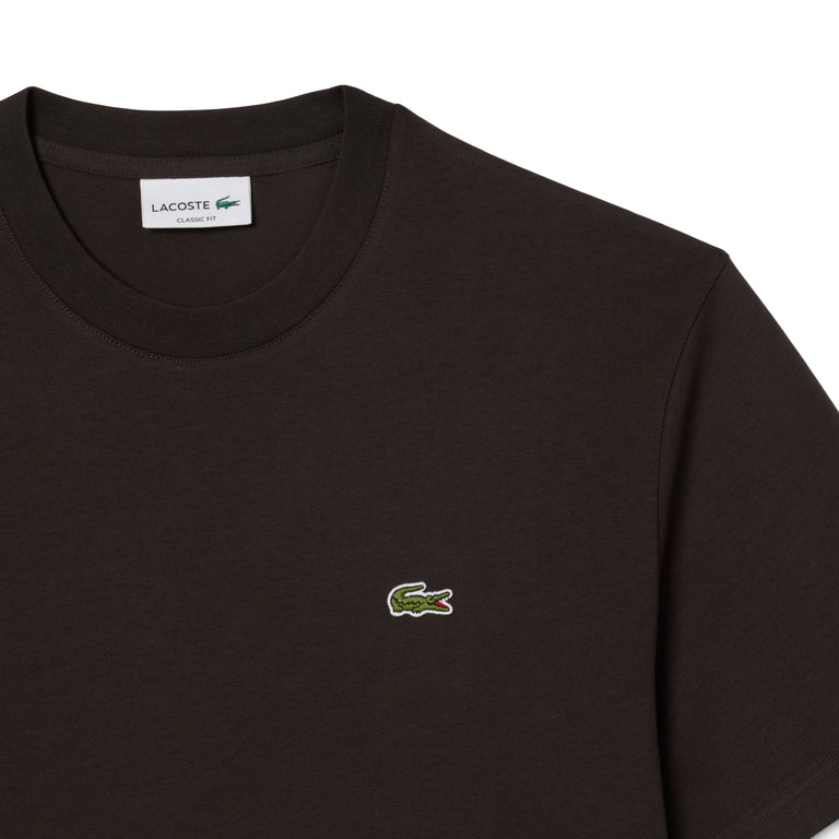 Lacoste Classic Fit Cotton Jersey T-Shirt (Brown)