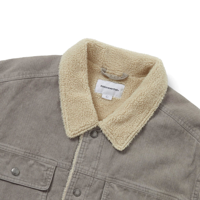 thisisneverthat Sherpa Lined Corduroy Trucker Jacket (Grey)