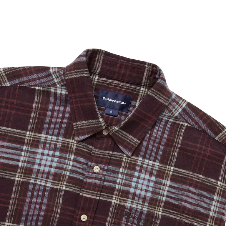 thisisneverthat Flannel Check Shirt (Burgundy)