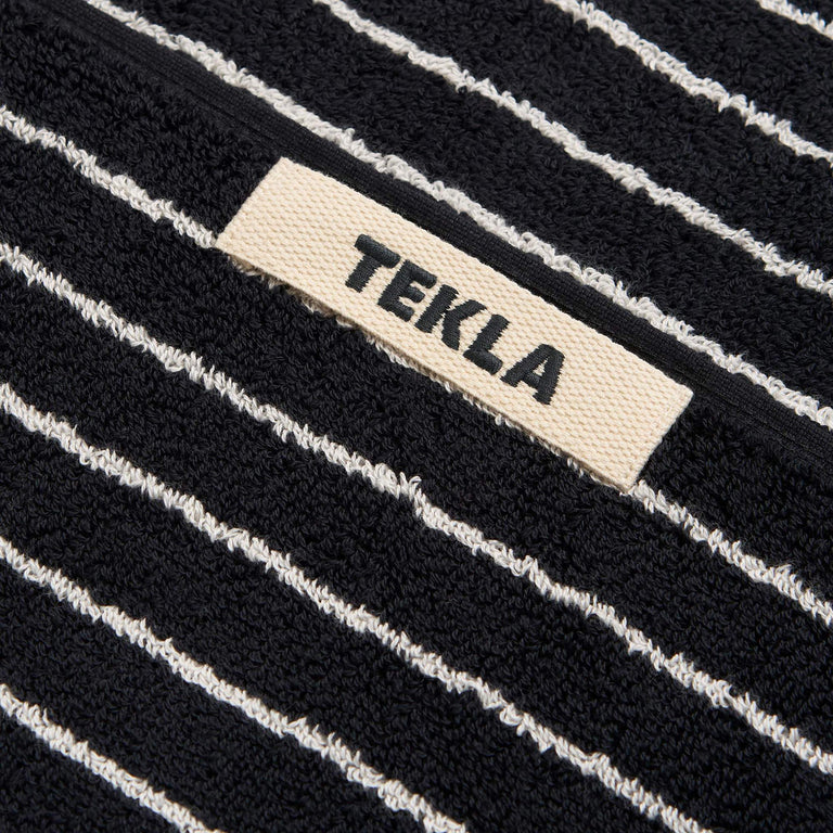 Tekla Washcloth (Black Stripes)