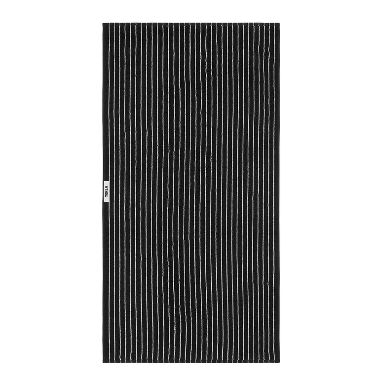 Tekla Bath Towel (Black Stripes)
