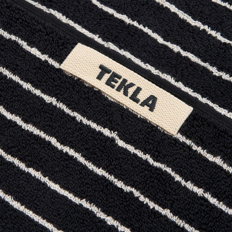 Tekla Bath Towel (Black Stripes)