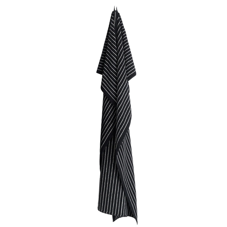 Tekla Bath Towel (Black Stripes)