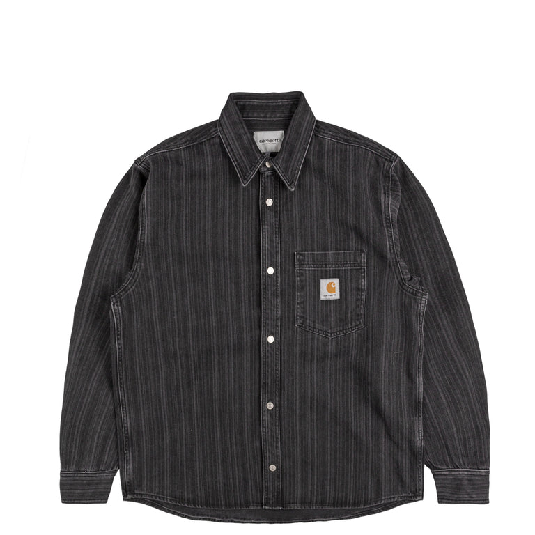 Carhartt WIP Rylan Shirt Jacket 'Hampton' Denim - XL / Rylan Stripe / Black
