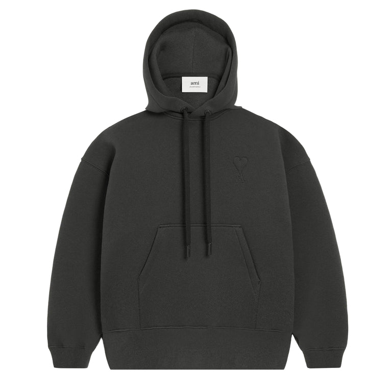AMI Paris Embossed Ami De Coeur Hoodie - XXL / Anthracite