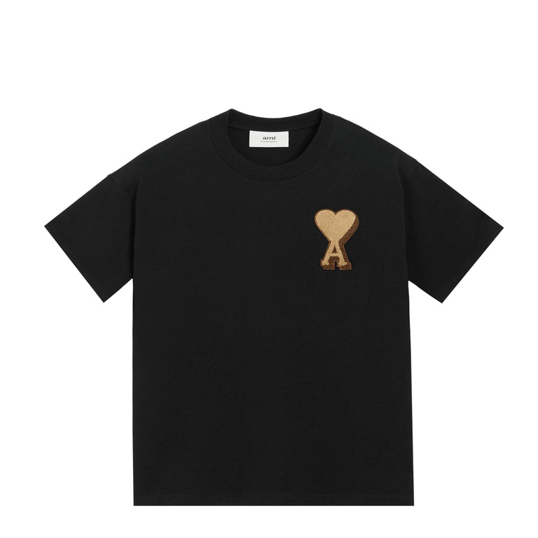 AMI Paris Ami De Coeur Patch T-Shirt - XXL / Black