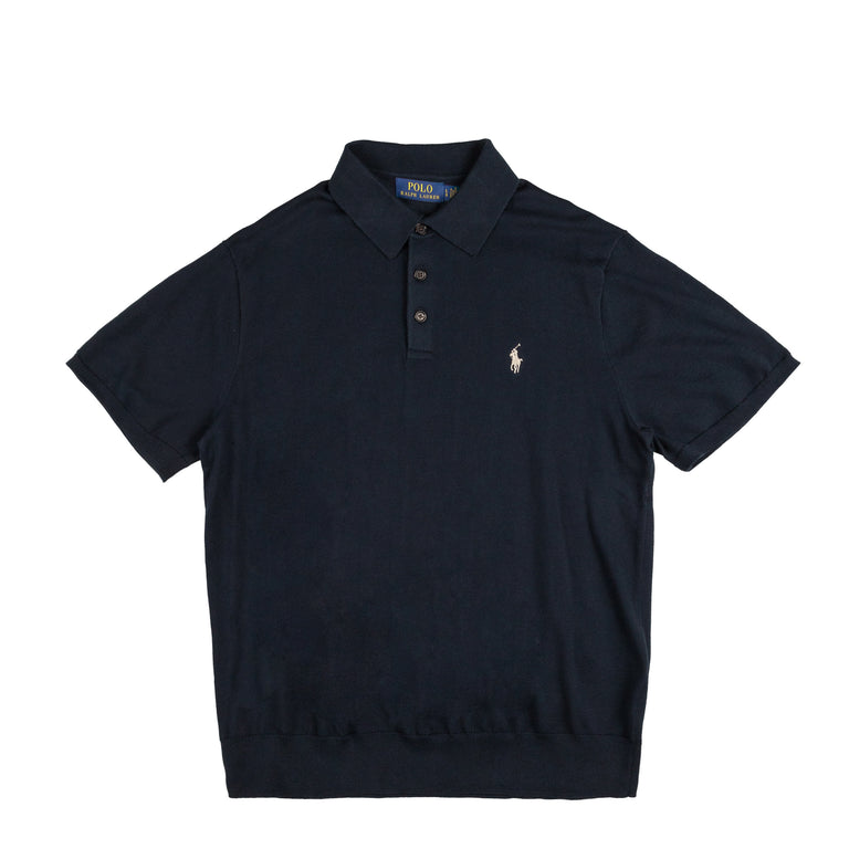 Polo Ralph Lauren Cotton Polo-Collar Jumper - XXL / Hunter Navy