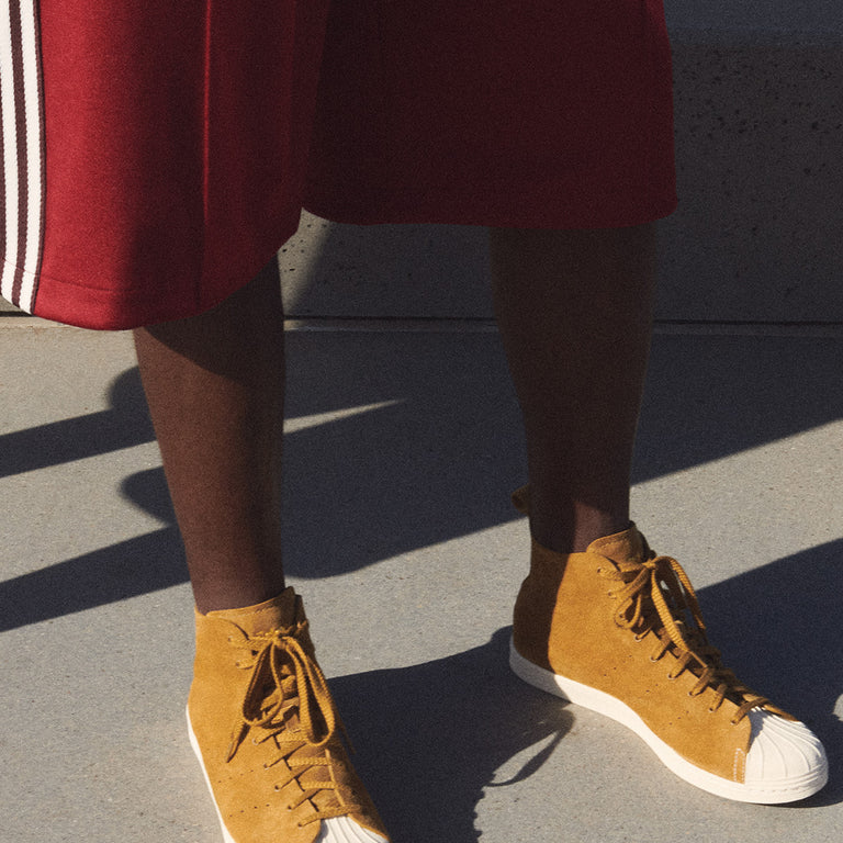 Adidas x Wales Bonner Superstar Hi onfeet