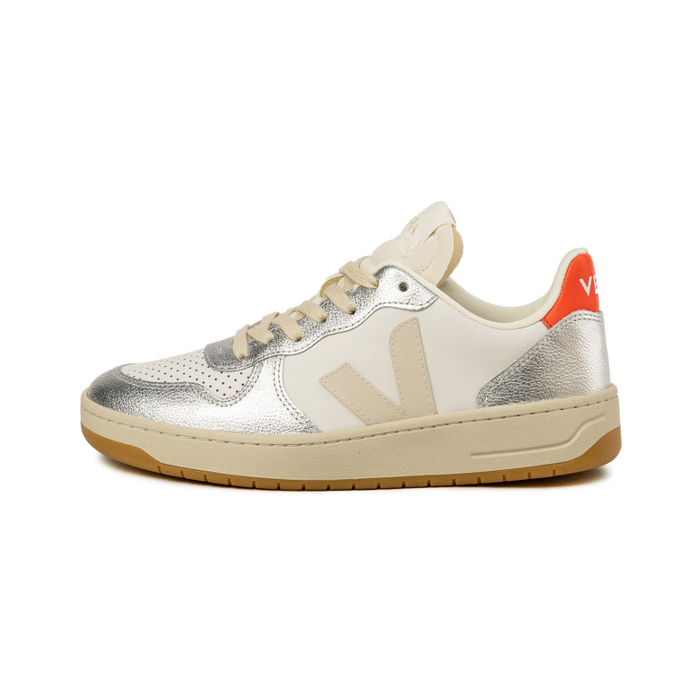 Veja V-10 Leather W - 42 / White / Pierre Silver